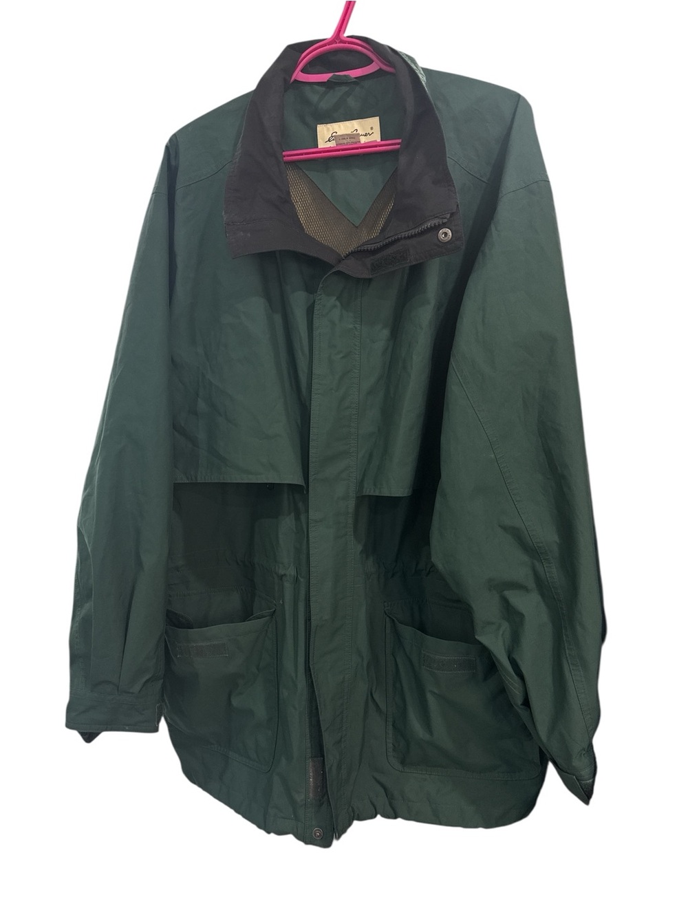 Eddie Bauer Gore-Tex Men’s XL Waterproof Rain Jacket Green Outdoor Hiking Coat - Picture 3 of 5